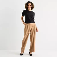 Liz Claiborne Womens Crew Neck Short Sleeve Pullover Sweater