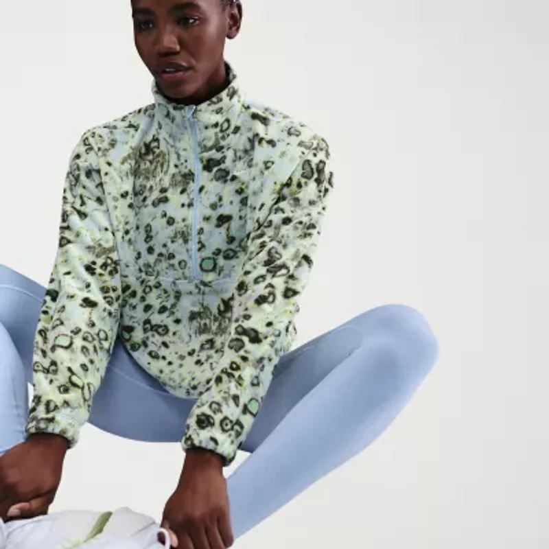 Nike Womens Mock Neck Long Sleeve Active Quarter-Zip Pullover