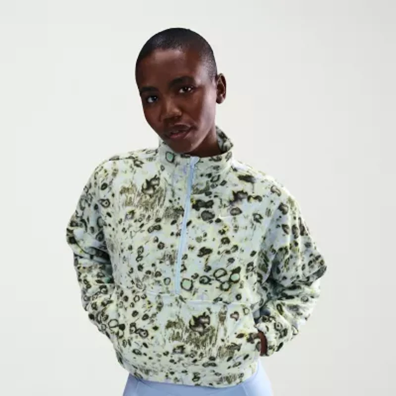 Nike Womens Mock Neck Long Sleeve Active Quarter-Zip Pullover