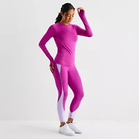 Xersion Womens Seamless Crew Neck Long Sleeve Active T-Shirt
