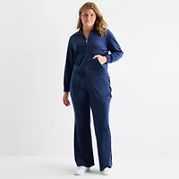 Juicy By Couture Womens Juniors Plus Flare Mid Rise Track Pant