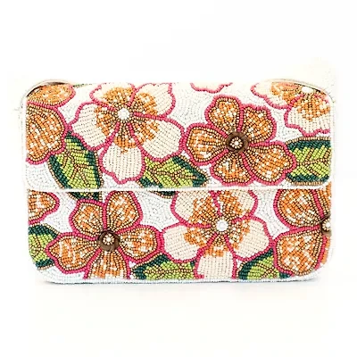 SOL and MER Beaded Baguette Shoulder Bag