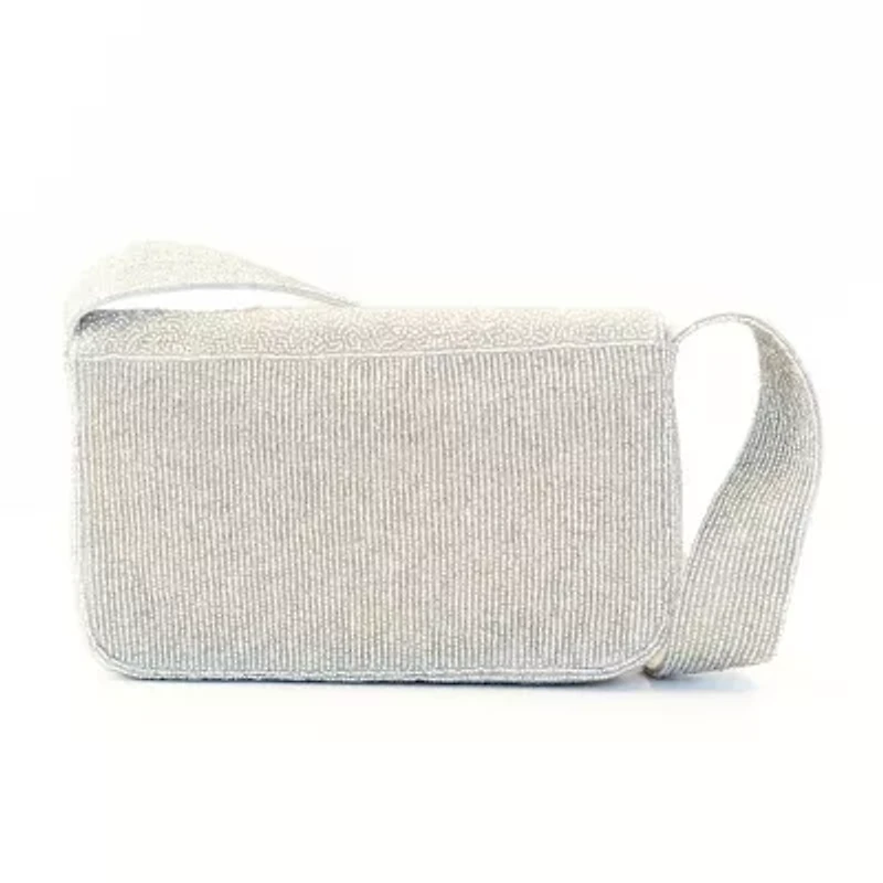 SOL and MER Beaded Baguette Shoulder Bag