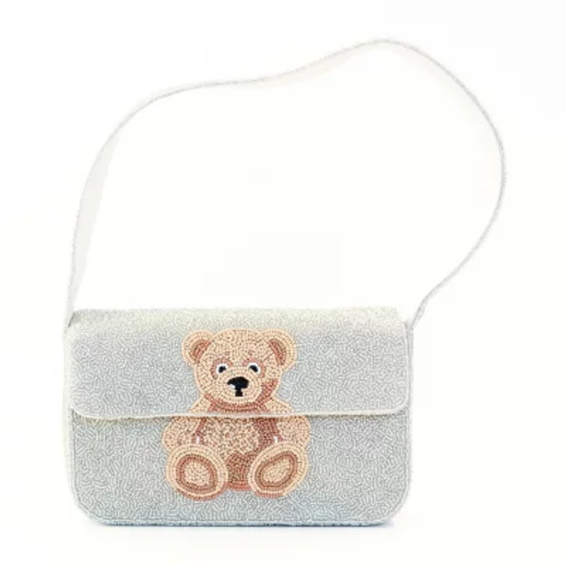 SOL and MER Beaded Baguette Shoulder Bag