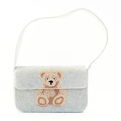 SOL and MER Beaded Baguette Shoulder Bag