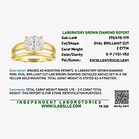 Diamond Addiction (E-F / Vs1-Vs2) Womens 2 CT. T.W. Lab Grown White 10K Gold Solitaire Cocktail Ring
