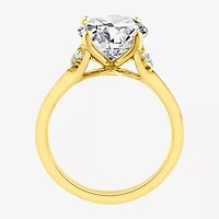 (F,Vs2) Womens 3 1/4 CT. T.W. Lab Grown White Diamond 14K Gold Round Solitaire Engagement Ring