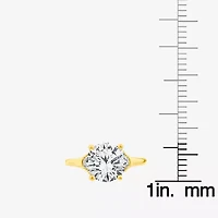 (F,Vs2) Womens 3 1/4 CT. T.W. Lab Grown White Diamond 14K Gold Round Solitaire Engagement Ring