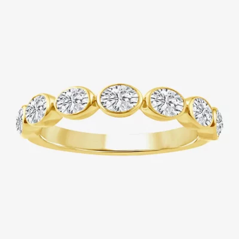 (F / Vs2) Womens 2.5MM 1 CT. T.W. Lab Grown White Diamond 10K Gold Wedding Band