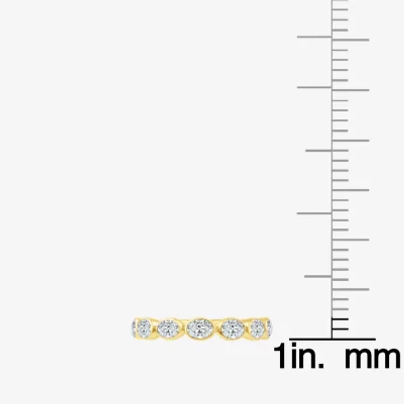 (F / Vs2) Womens 2.5MM 1 CT. T.W. Lab Grown White Diamond 10K Gold Wedding Band