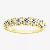 (F / Vs2) Womens 1 CT. T.W. Lab Grown White Diamond 10K Gold Anniversary Wedding Band