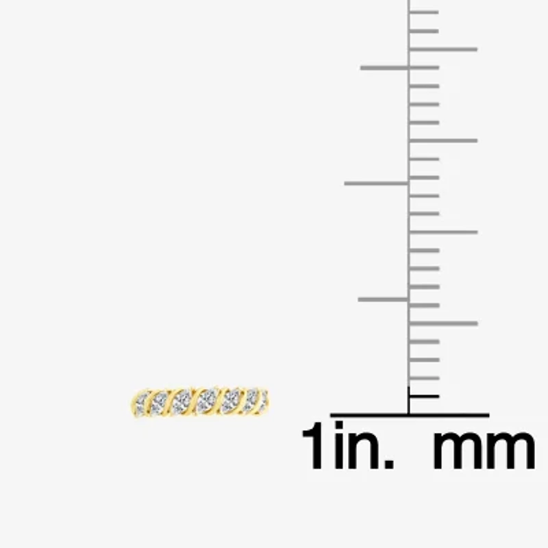 (F / Vs2) Womens 1 CT. T.W. Lab Grown White Diamond 10K Gold Anniversary Wedding Band