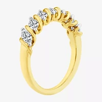 (F / Vs2) Womens 1 CT. T.W. Lab Grown White Diamond 10K Gold Anniversary Wedding Band