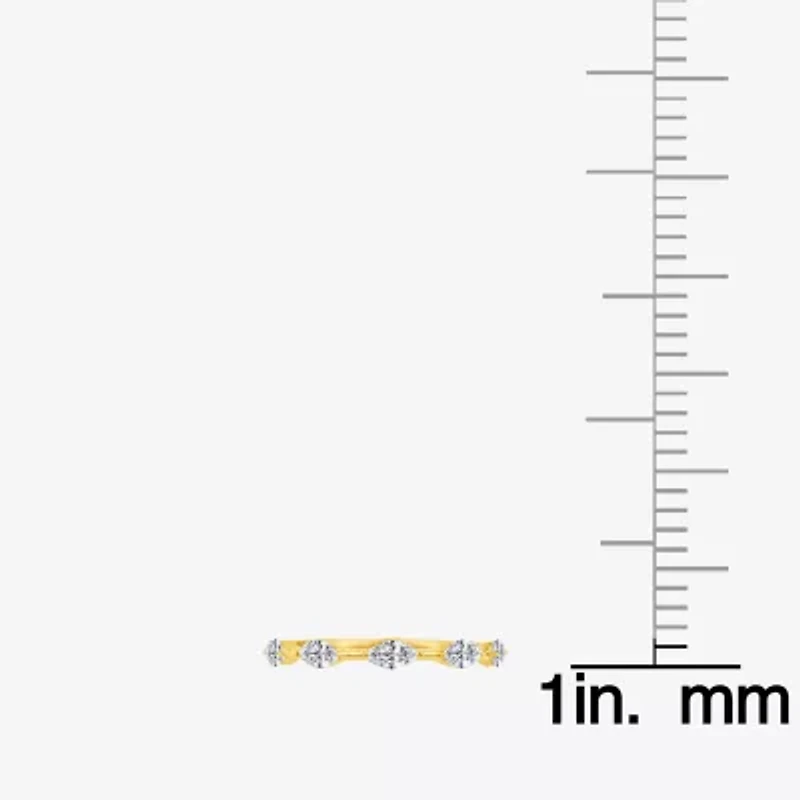 Signature By Modern Bride (F / Vs2) Womens 1/2 CT. T.W. Lab Grown White Diamond 10K Gold Anniversary Wedding Band