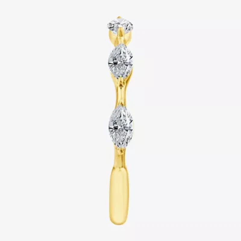 Signature By Modern Bride (F / Vs2) Womens 1/2 CT. T.W. Lab Grown White Diamond 10K Gold Anniversary Wedding Band