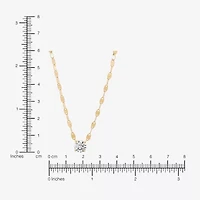 Silver Addiction Womens Lab Created White Cubic Zirconia 14K Gold Over Silver 18 Inch Pendant Necklace