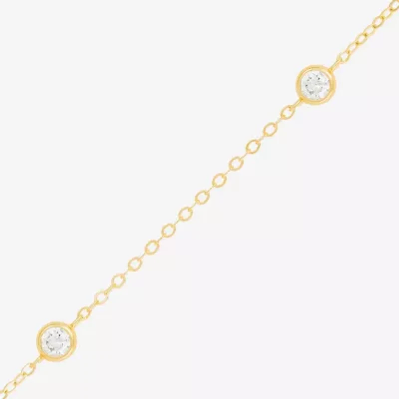 Silver Addiction Womens 14K Gold Over Silver 17 Inch Cable Chain Necklace