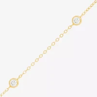 Silver Addiction Womens 14K Gold Over Silver 17 Inch Cable Chain Necklace