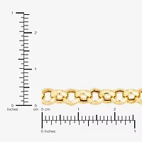 Silver Addiction Womens 14K Gold Over Silver Heart Charm Bracelet