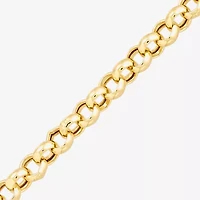 Silver Addiction Womens 14K Gold Over Silver Heart Charm Bracelet