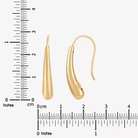 Silver Addiction Womens 14K Gold Over Silver Bar Drop Earrings