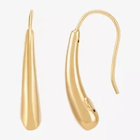 Silver Addiction Womens 14K Gold Over Silver Bar Drop Earrings