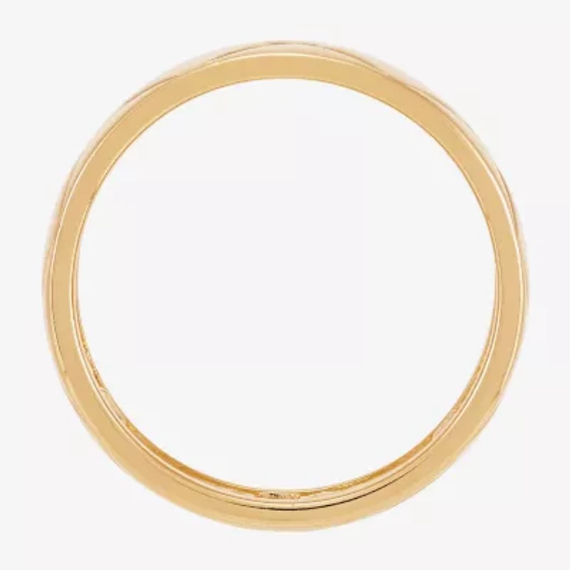 Silver Addiction Womens 11.5MM 14K Gold Over Band