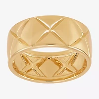 Silver Addiction Womens 11.5MM 14K Gold Over Band