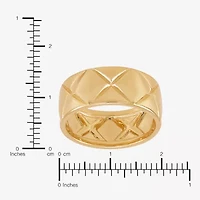 Silver Addiction Womens 11.5MM 14K Gold Over Band