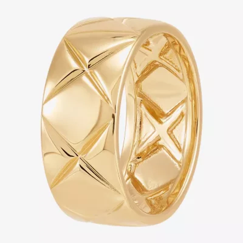 Silver Addiction Womens 11.5MM 14K Gold Over Band