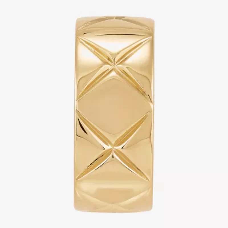 Silver Addiction Womens 11.5MM 14K Gold Over Band