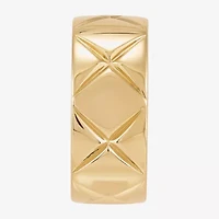 Silver Addiction Womens 11.5MM 14K Gold Over Band