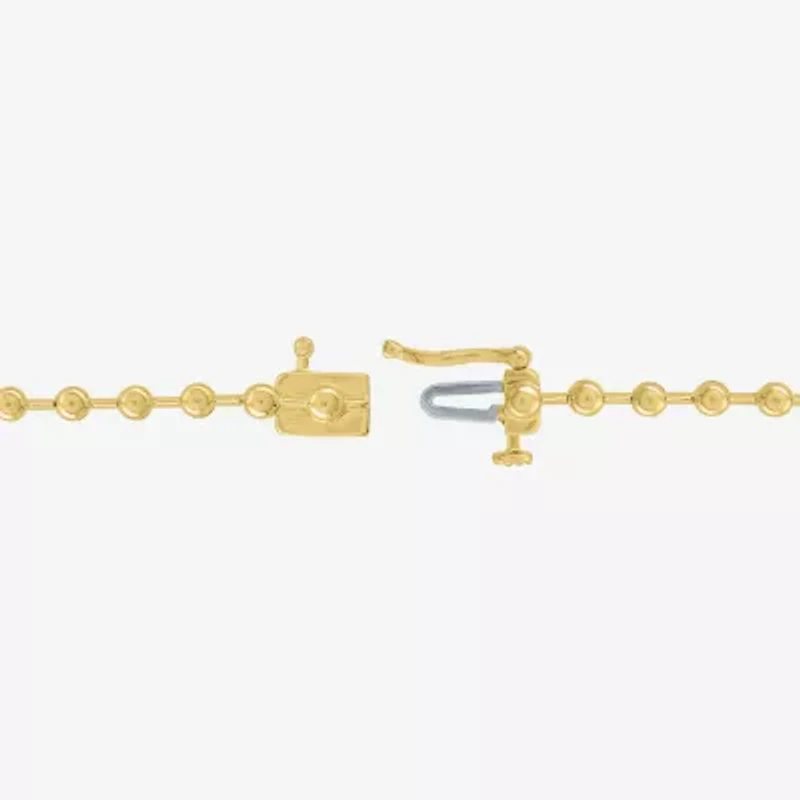 Diamond Addiction G-H / Si2-I1 Womens White Diamond 14K Gold Over Silver 17 Inch Tennis Necklace