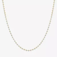 Diamond Addiction G-H / Si2-I1 Womens White Diamond 14K Gold Over Silver 17 Inch Tennis Necklace