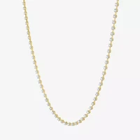 Diamond Addiction G-H / Si2-I1 Womens White Diamond 14K Gold Over Silver 17 Inch Tennis Necklace