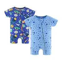 The Peanutshell Baby Boys Short Sleeve 2-pc. Romper