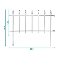 Net Health Shops Border Fence Panels 5-Piece Metal Yard Stake