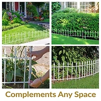 Net Health Shops Border Fence Panels 5-Piece Metal Yard Stake