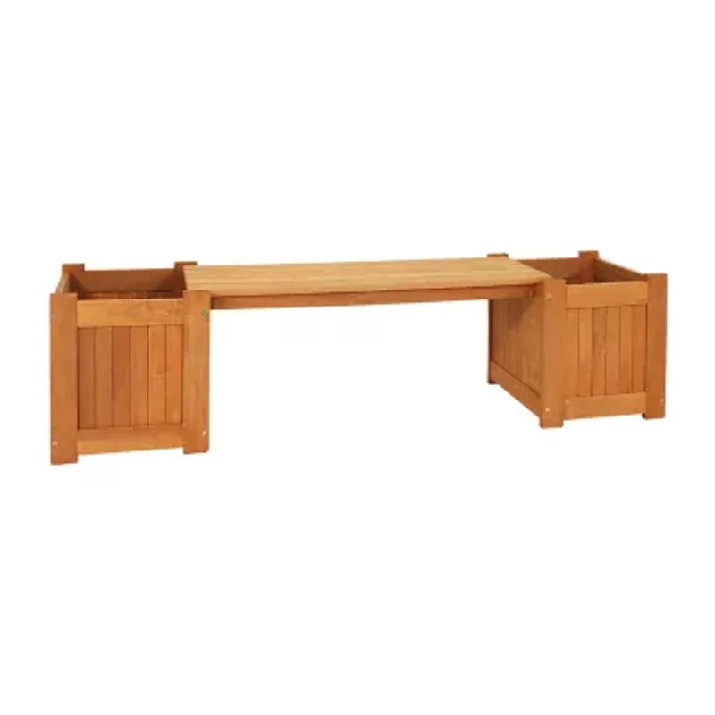 Meranti Wood Planter Box Patio Bench