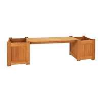 Meranti Wood Planter Box Patio Bench