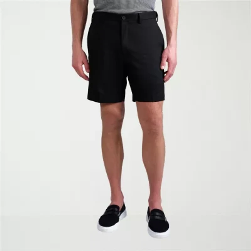 Haggar Cool 18 Pro Mens 7" Mid Rise Stretch Fabric Moisture Wicking Quick Dry Golf Short