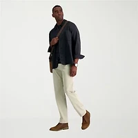 Haggar Iron Free Premium Khaki 5 Pocket Mens Comfort Waistband Straight Fit Flat Front Pant