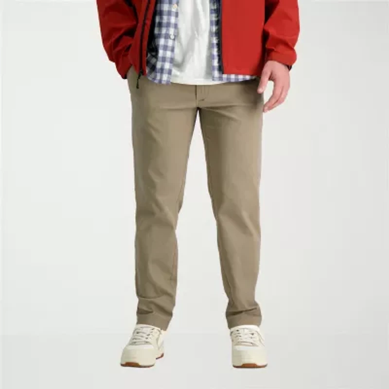 Haggar Life Khaki Chino Mens Comfort Waistband Slim Fit Flat Front Pant