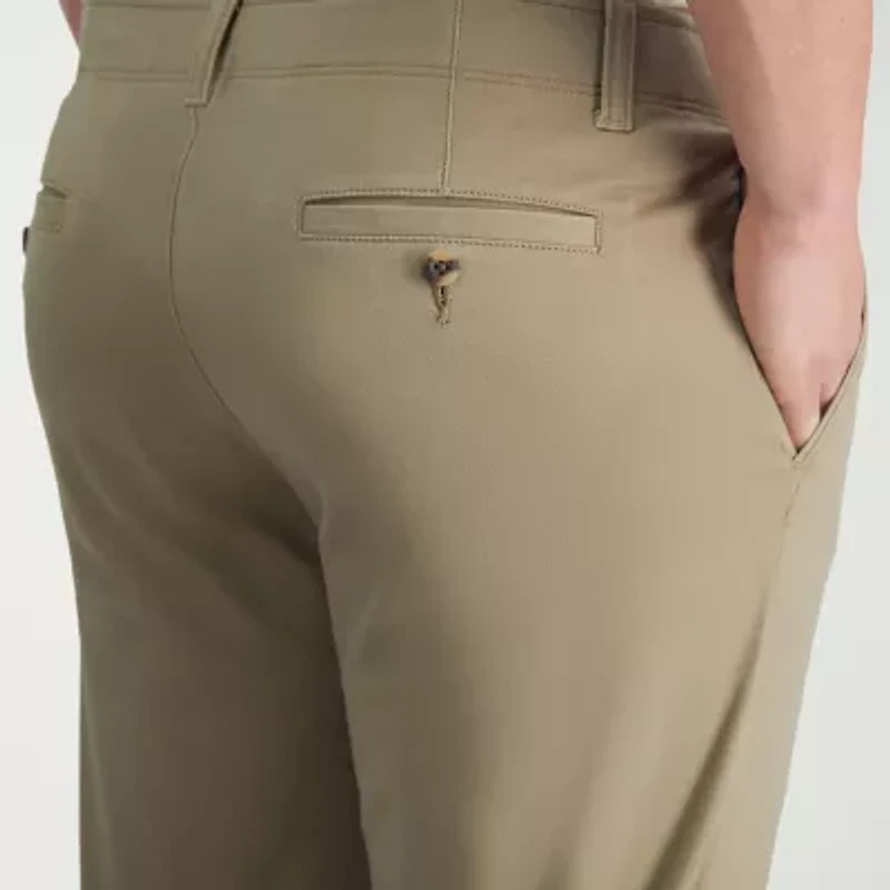 Haggar Life Khaki Chino Mens Comfort Waistband Slim Fit Flat Front Pant