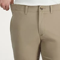 Haggar Life Khaki Chino Mens Comfort Waistband Slim Fit Flat Front Pant