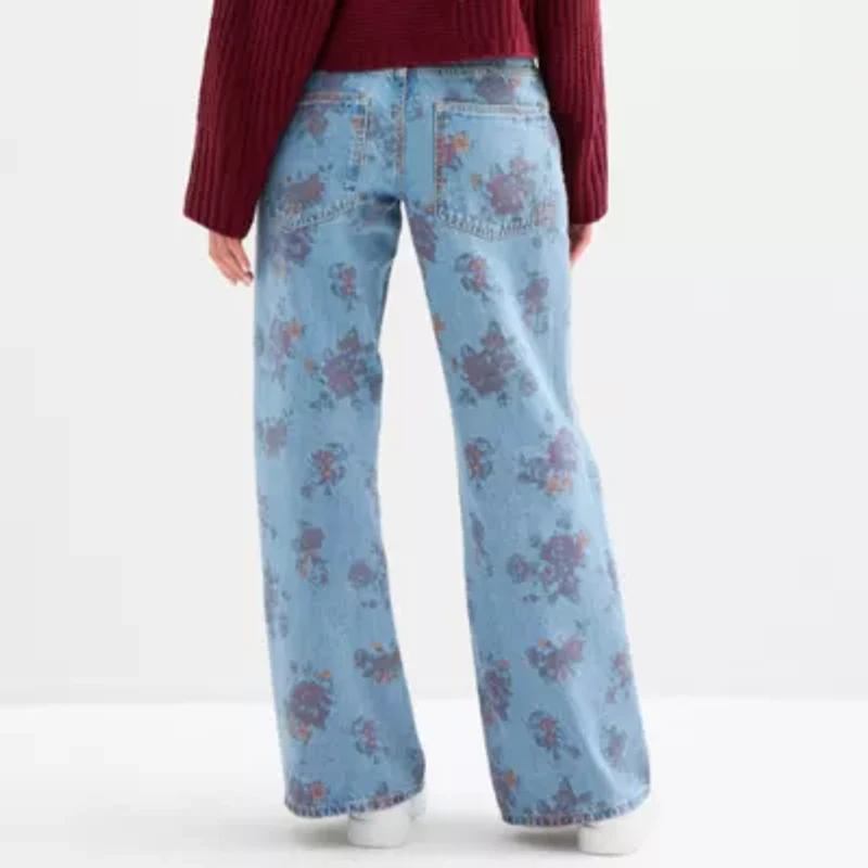 Arizona Womens Juniors Short Low Rise Baggy Fit Jean