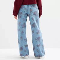 Arizona Womens Juniors Short Low Rise Baggy Fit Jean