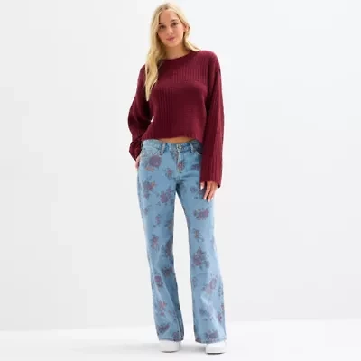 Arizona Womens Juniors Short Low Rise Baggy Fit Jean