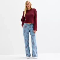 Arizona Womens Juniors Short Low Rise Baggy Fit Jean