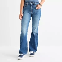 Arizona Womens Juniors High Rise Bootcut Jean